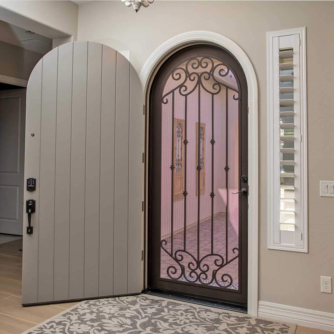 French Tip Iron Security Door by First Impression Ironworks