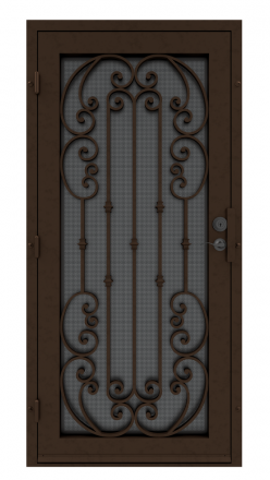 First Impression Ironworks Signature Series Security Door with scrolls