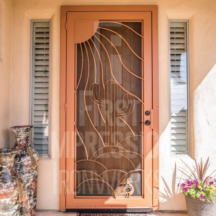 Cactus Bend Iron Security Door