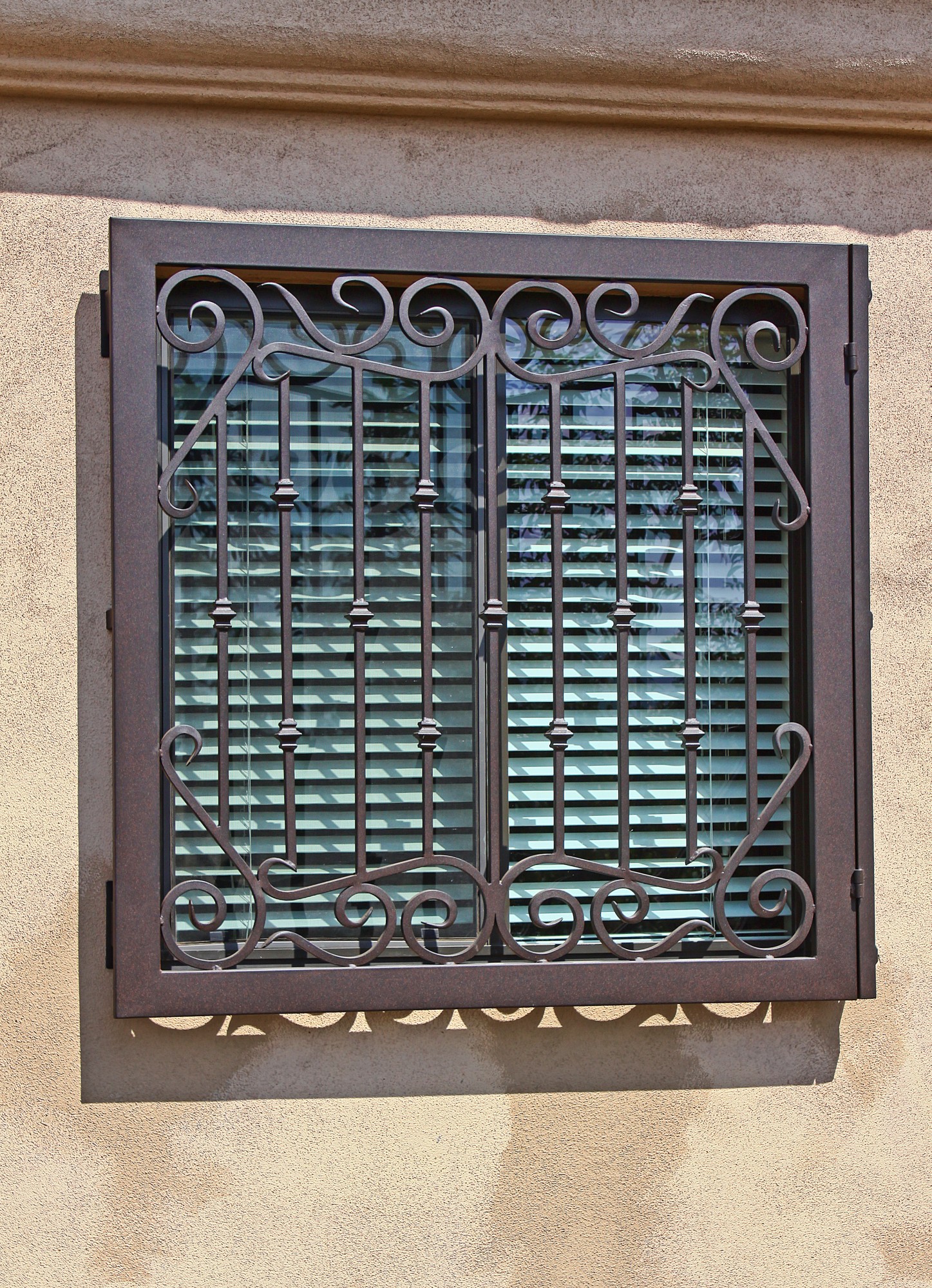 Hinged Iron Window Guard First Impression Ironworks