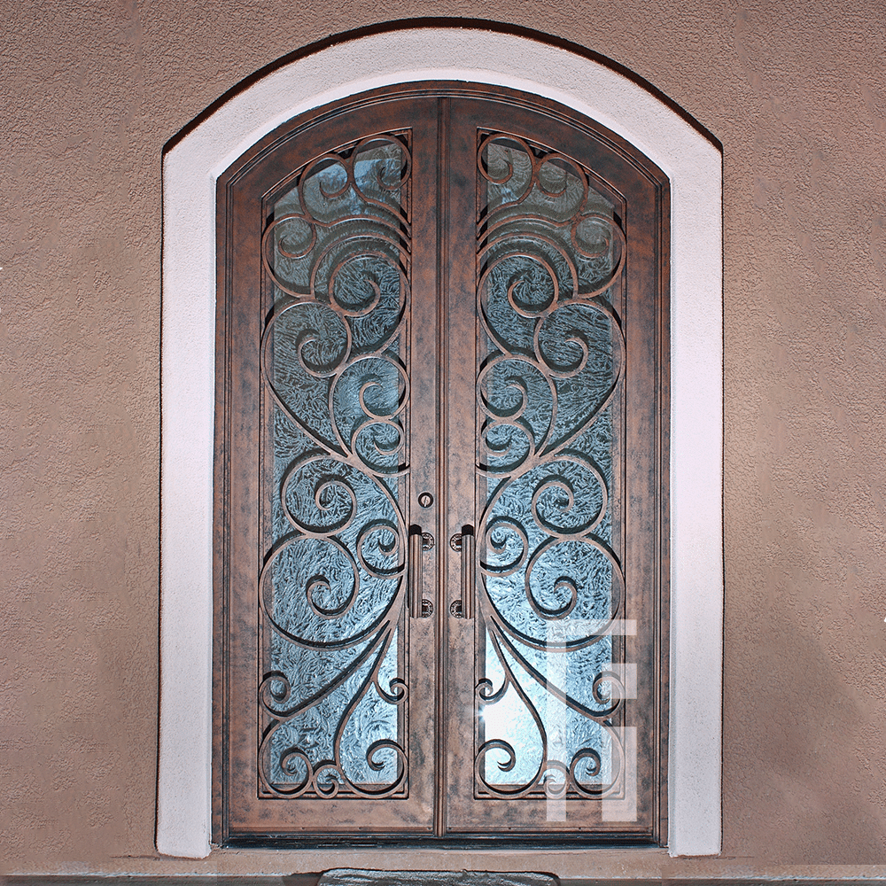 Barcelona Arched Iron Entry Doors First Impression Ironworks