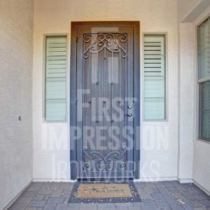 French-Tip-Iron-Security-Door-Signature-4-x-2-upgraded-frame-Tuscan-Single-Screen-Hand-Forged-Square