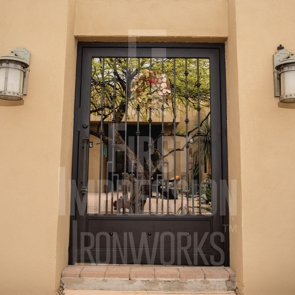 Bauble Iron Gate with Kickplate First Impression Ironworks