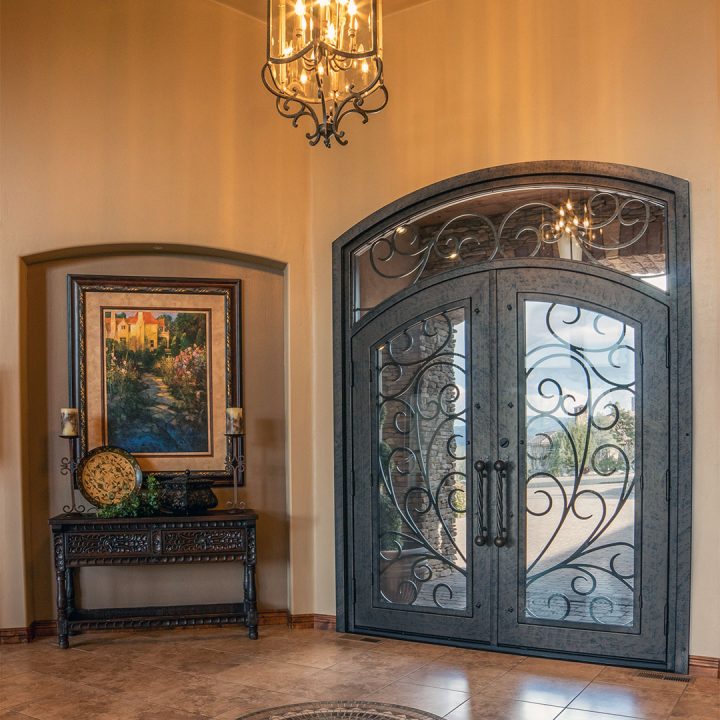 1st Impression Ironworks Double Iron & Glass Entry Door that can be shipped nationwide.