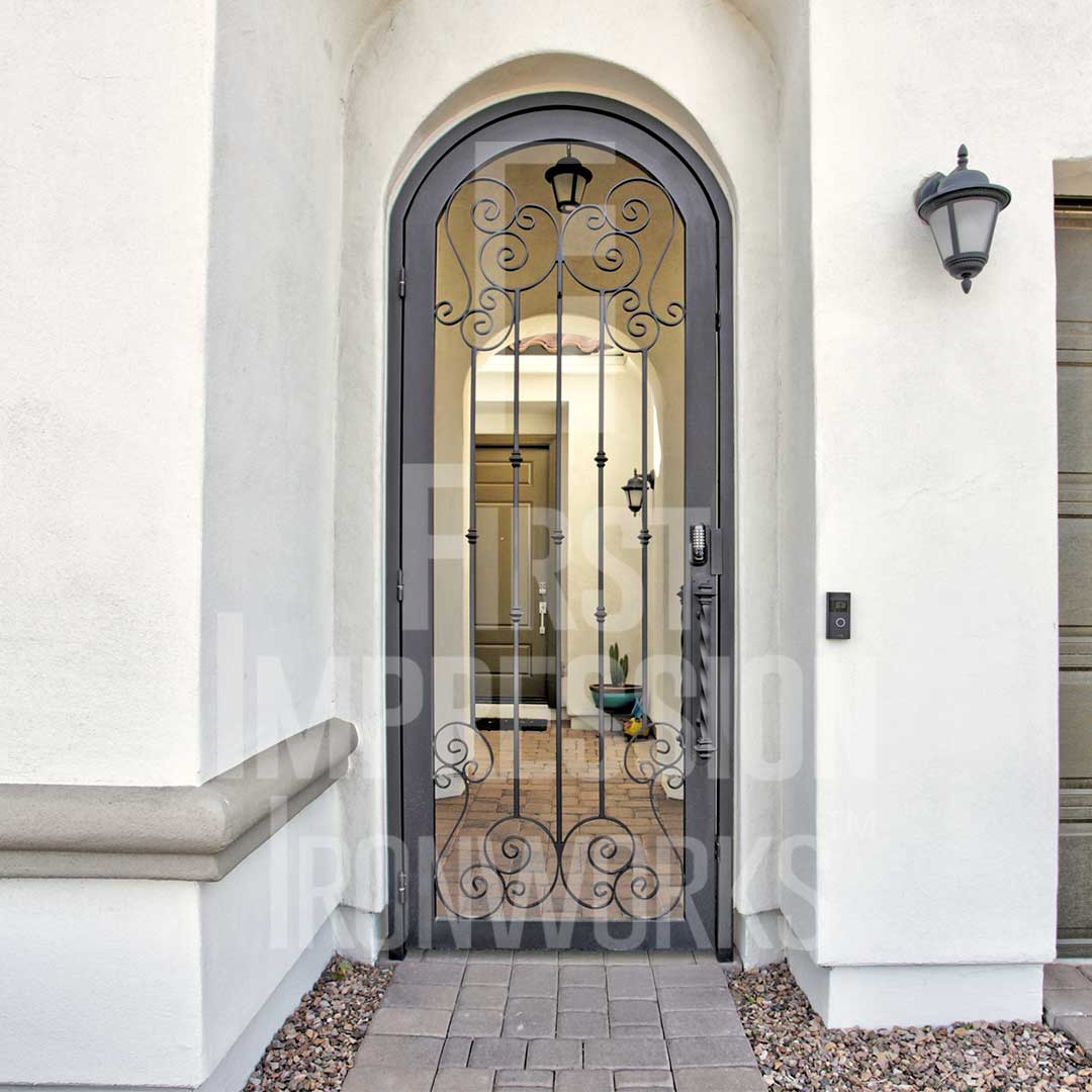 Napa Arched Iron Gate First Impression Ironworks