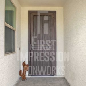 Plain-bar-iron-security-door-signature-traditional-single-steel-meshhand-forged-square Product Picture