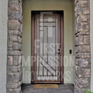 Stained Glass Iron Security Door