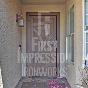 Abstract Iron Security Door