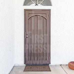 Texas Royale Iron Security door with Every Other Twisted Pickets