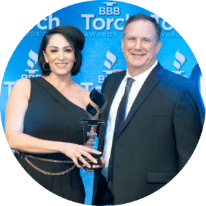 First Impression Ironworks employee Shannon Peterson at the BBB Torch awards