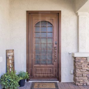 Colonial-Iron-Entry-Door-Exclusive-ContemporaryModern-Single-Left-Hand-Forged-Straight-Faux-Arch-web