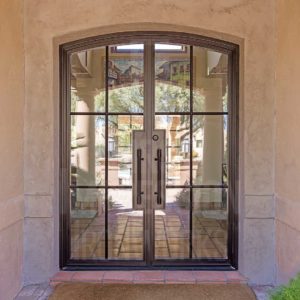 Contemporary Custom Iron Entry Door