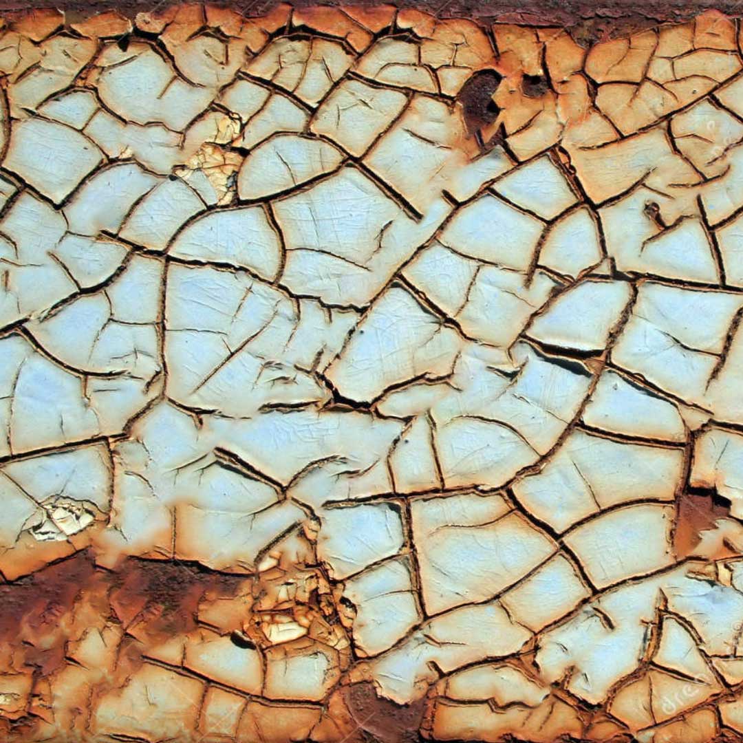 close up of cracked paint