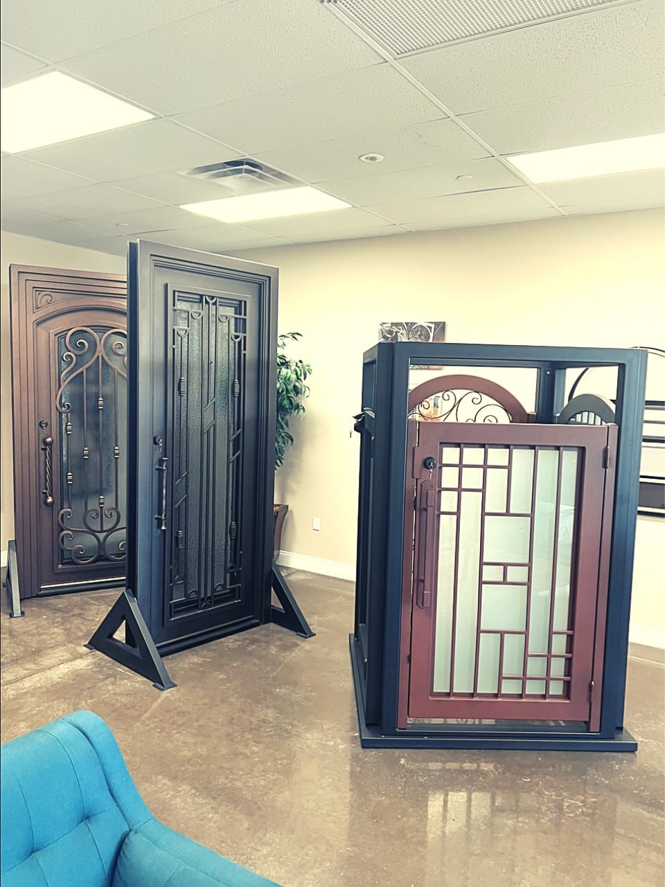 Interior of First Impression Ironworks Gilbert Showroom customer seating area