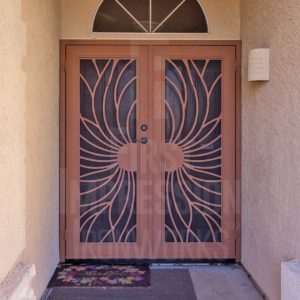 French Swirl Iron Security Door