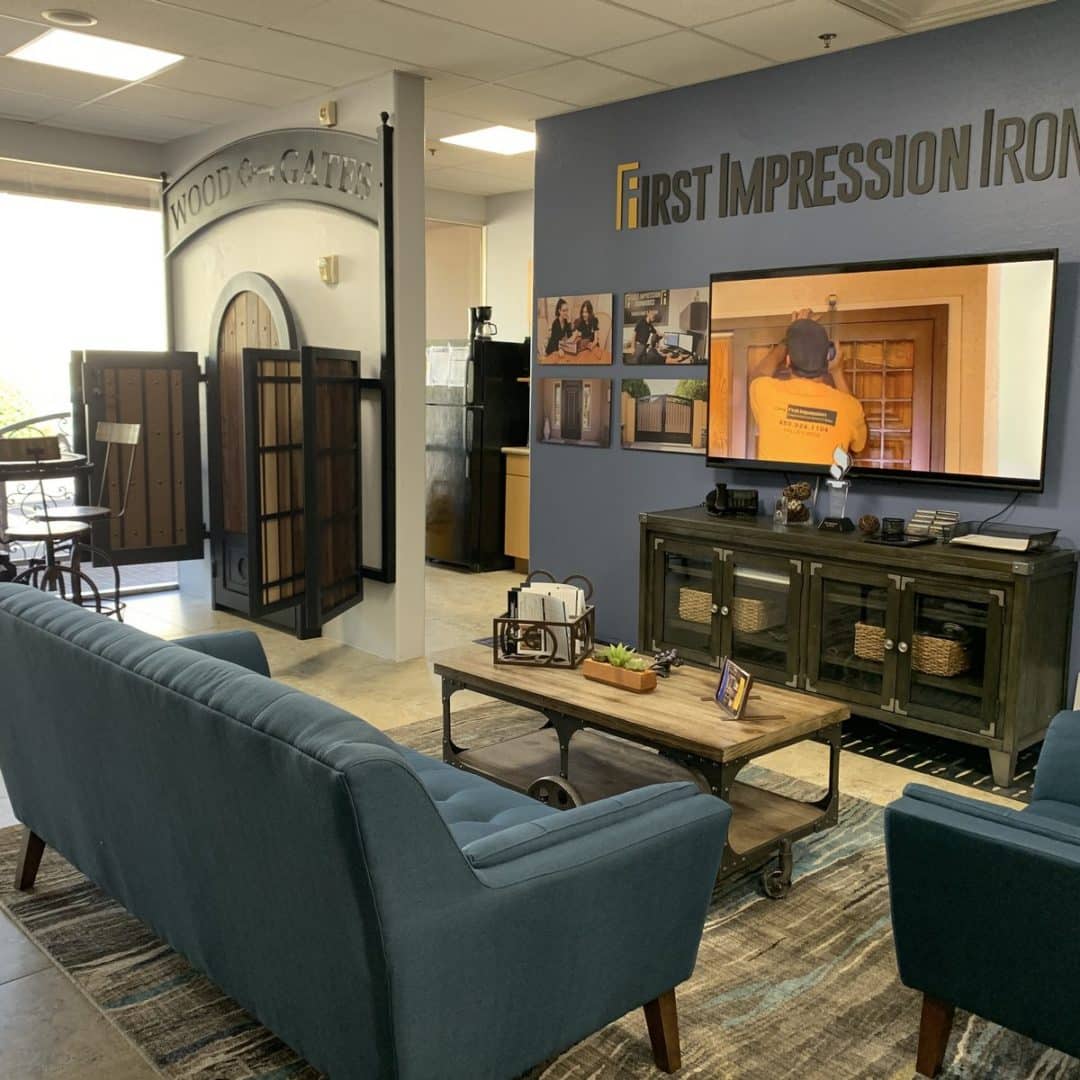 First Impression Ironworks showroom sitting area