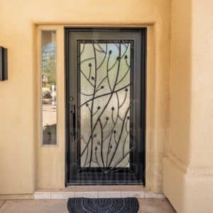 Exclusive Treescape Iron Entry Door