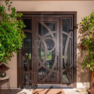 Custom Plasma Iron Entry Door with Sidelights