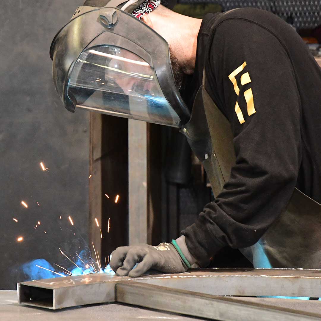 First Impression Ironworks welder, working on an iron project