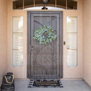 Contemporary Abstract Iron Security Door