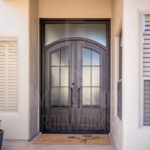 French Colonial Iron Entry Door with Kickplates