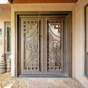 French Nouveau Iron Entry Door