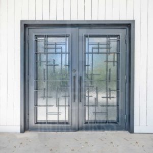 Exclusive French Tetris Iron Entry Door