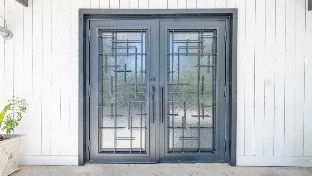 First Impression Ironworks Exclusive French Tetris Iron Entry Doors