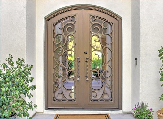 French Iron Doors with Scrolls from First Impression Ironworks