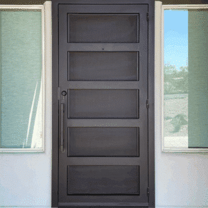 Texas Desert Contemporary Iron Security Door