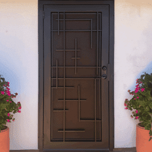 Texas Tetris Iron Security Door Single with Bug Screen