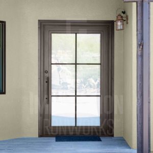 Colonial Diamond Iron Entry Door Single