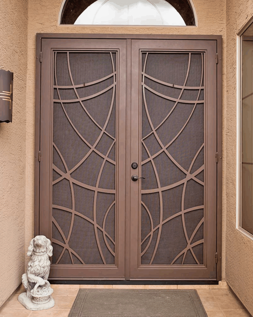 Custom French Iron Security doors from First Impression Ironworks