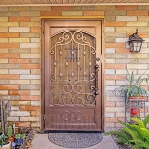 Custom Iron Security Door Signature