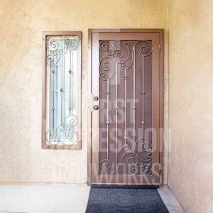 Napa Asymmetrical Iron Security Door