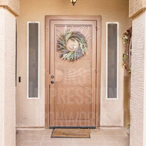 Swirl Iron Security Door Asymmetrical