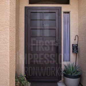 Clear View Bolzano w/ Iron Handle Iron Security Door