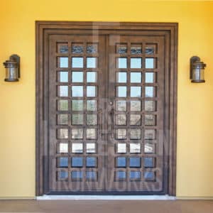 Santa Fe French Iron Entry Door