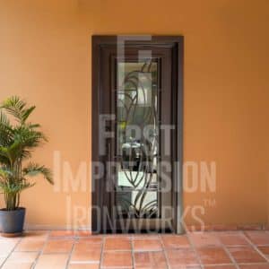 Elegante Iron Entry Door with Iron Handle