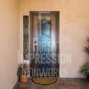 Stratford Iron Entry Door with Iron Handle