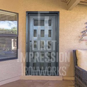 Treviso Iron Entry Door with Iron Handle