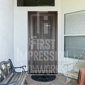 Greek Key Iron Security Door