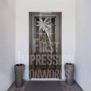 Palm Tree Iron Security Door