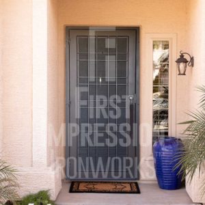 Picket Weave Iron Security Door