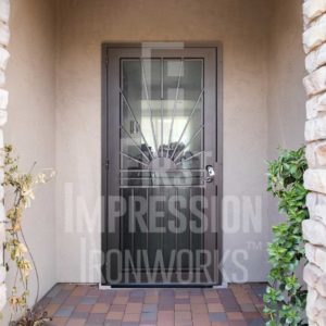 Sunburst Iron Security Door