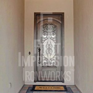 Bristol Custom Arch in Square Iron Entry Door