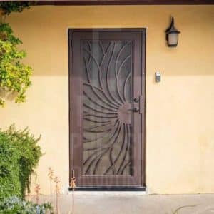 Swirl HD Iron Security Door with Lock and Lever